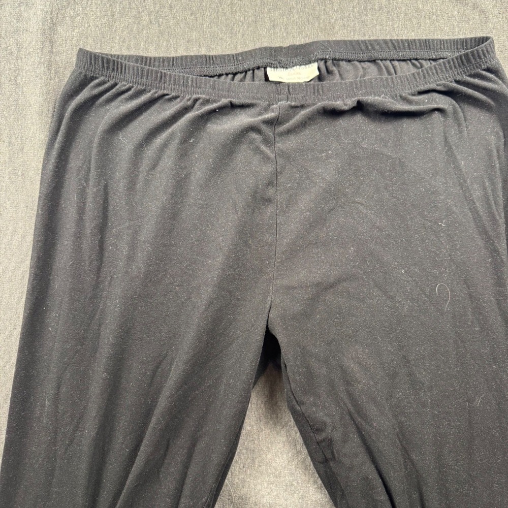 Bobbie Brooks Ladies Black Knit Elastic Waist Straight Leg Pants XL‎